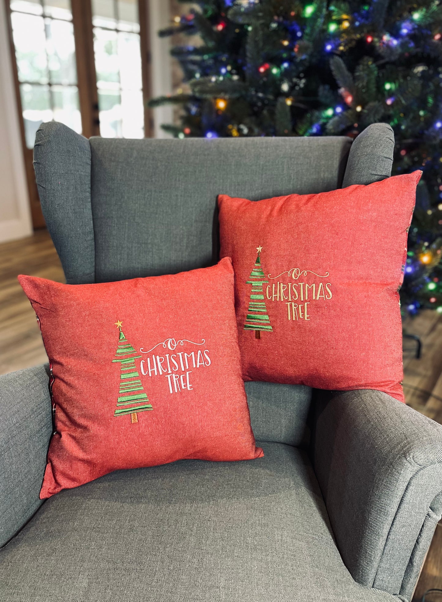 Square "O Christmas Tree" Christmas Pillow