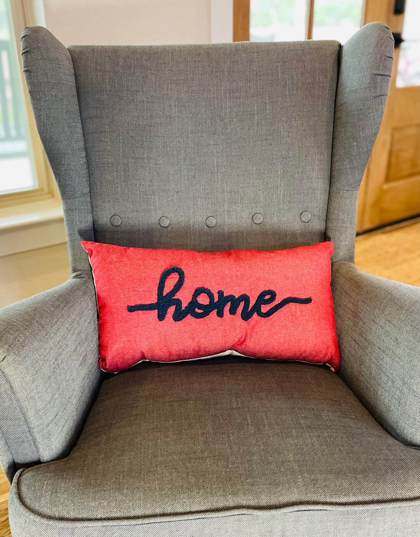 Lumbar "Home" Pillow