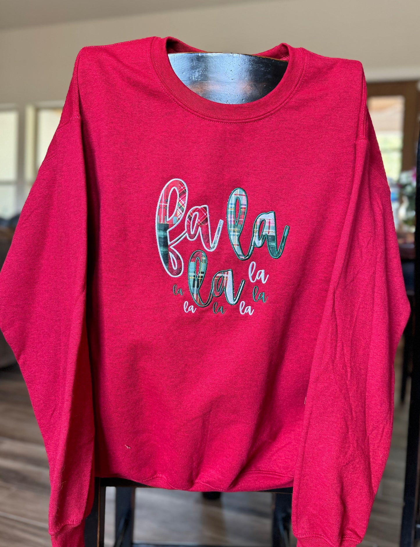 Applique "Fa La La" Sweatshirt