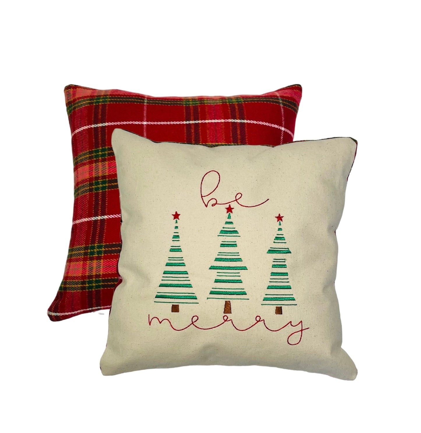 Square "Be Merry" Christmas Pillow 12x12