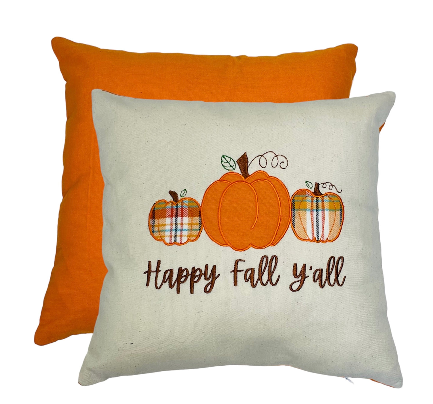 Square "Happy Fall Y'all" Pillow