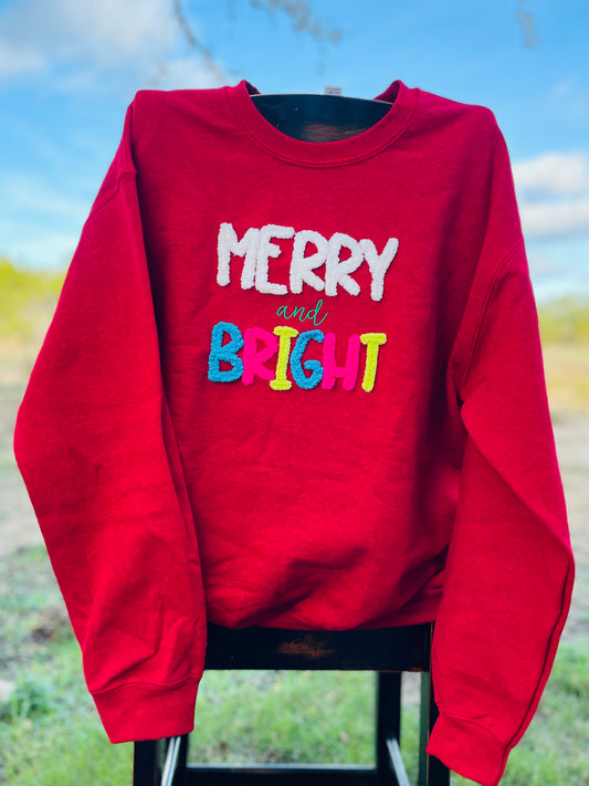 Chunky Yarn "Merry & Bright" Sweatshirt