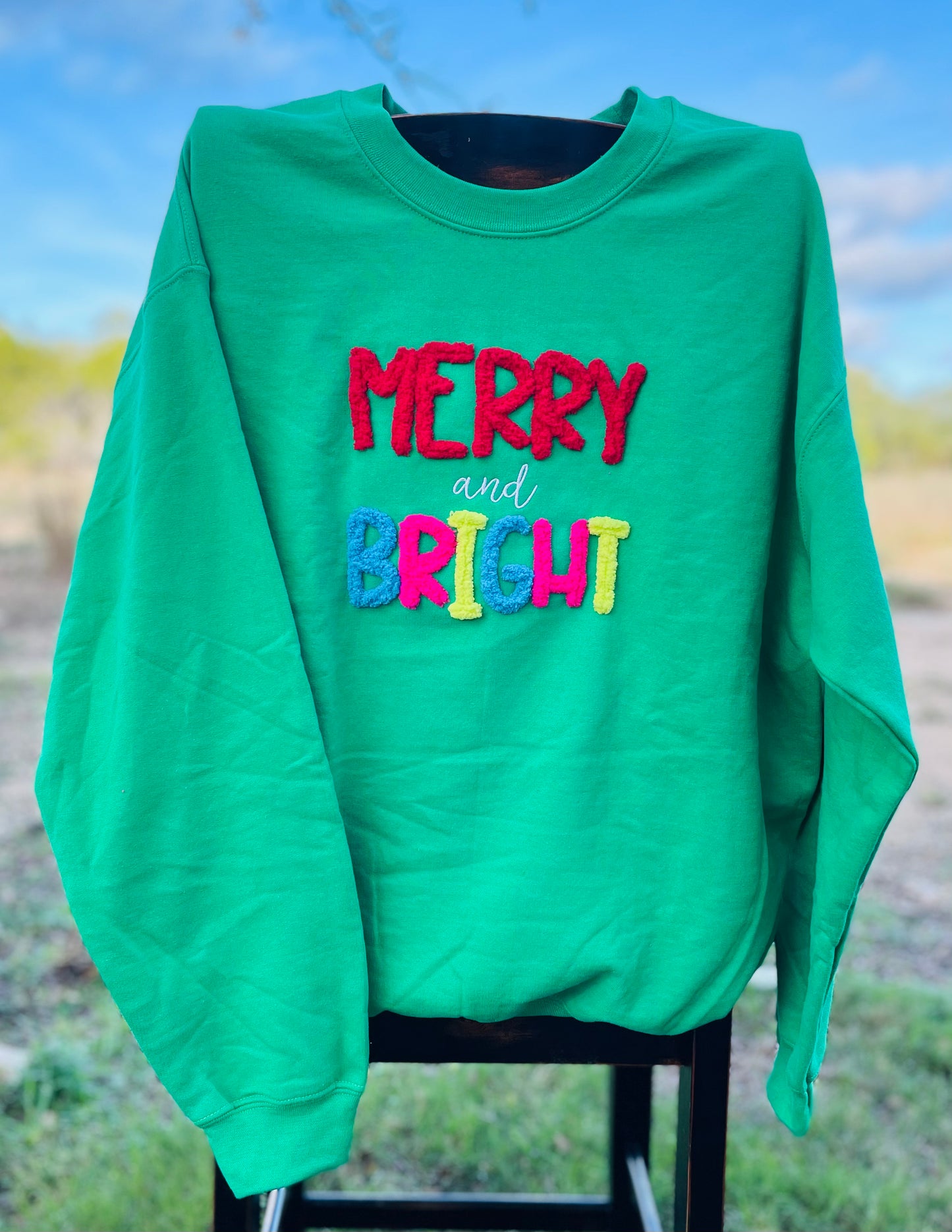 Chunky Yarn "Merry & Bright" Sweatshirt