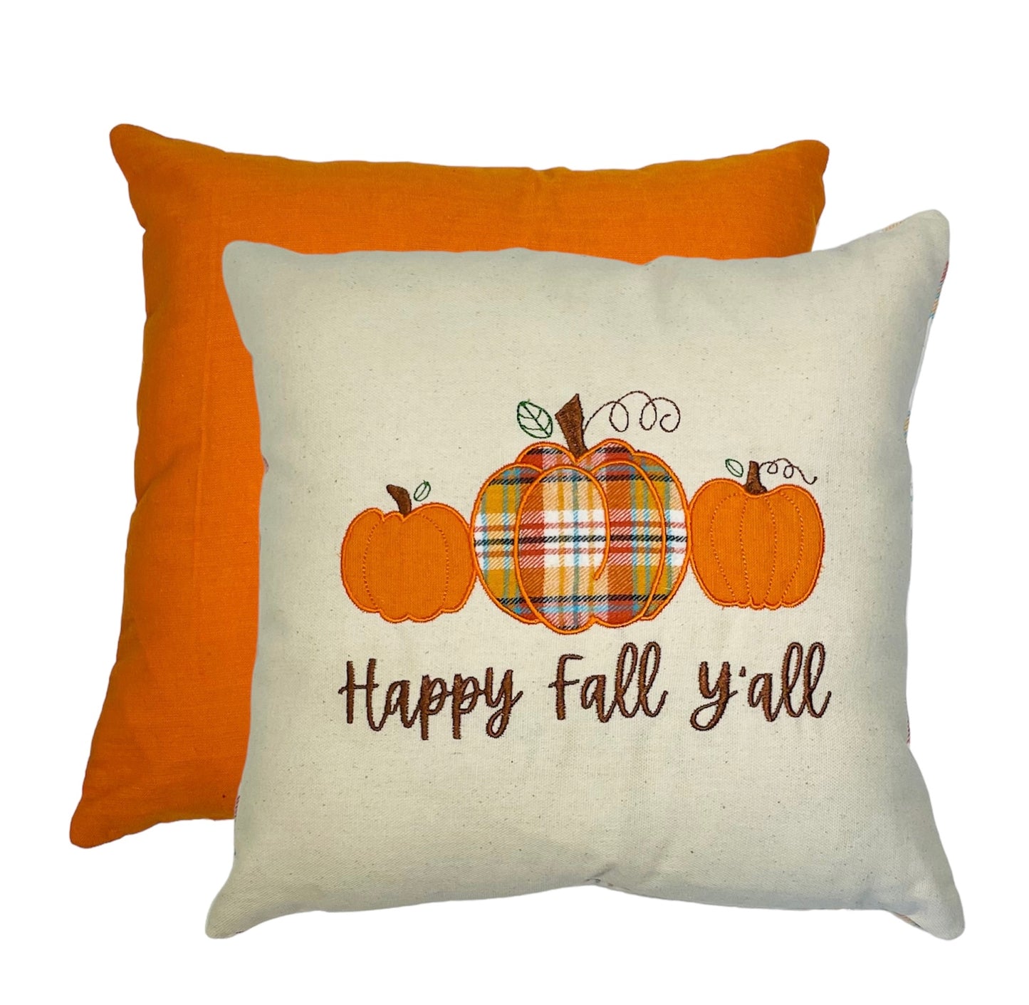 Square "Happy Fall Y'all" Pillow