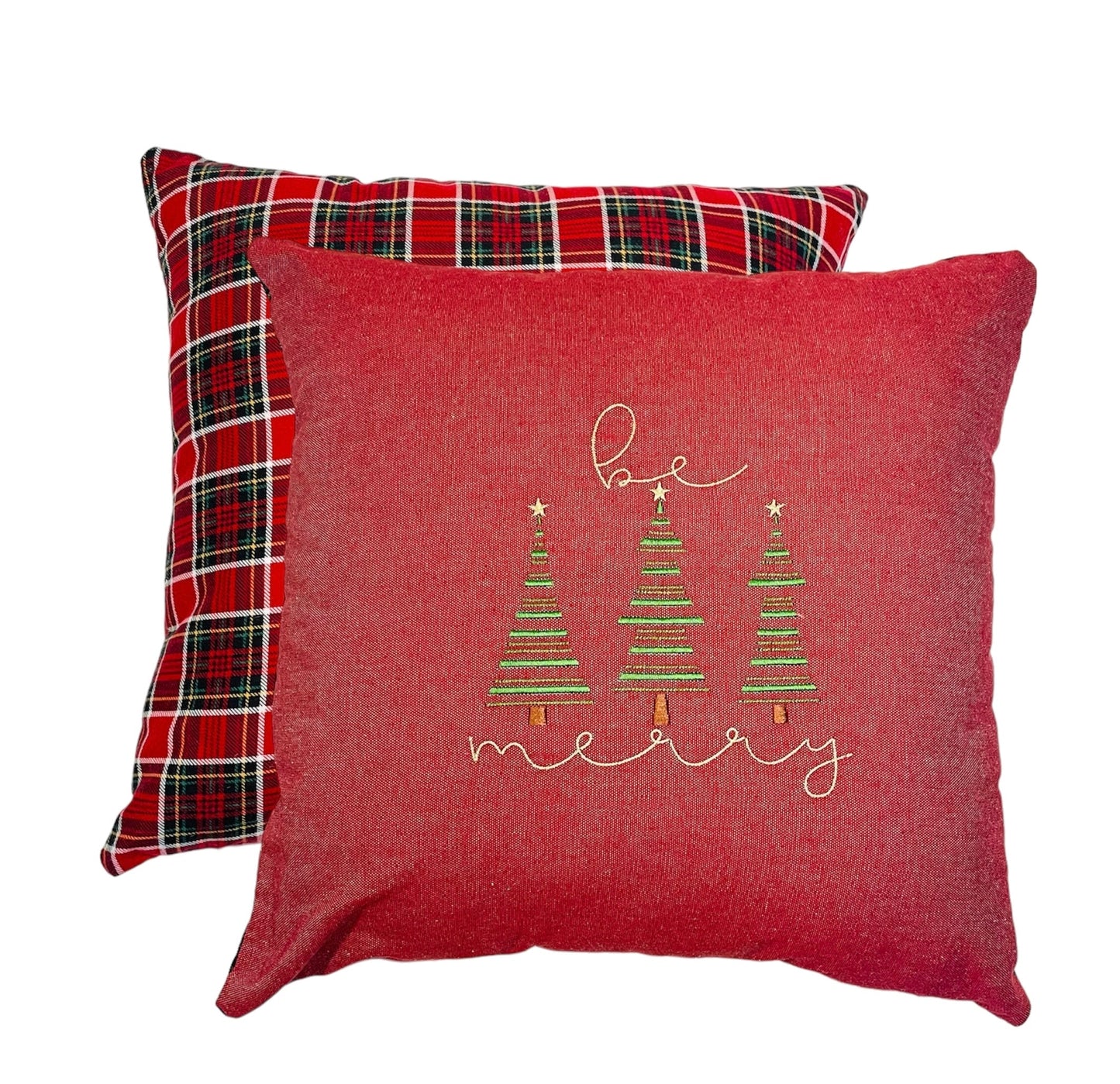 Square "Be Merry" Christmas Pillow 12x12