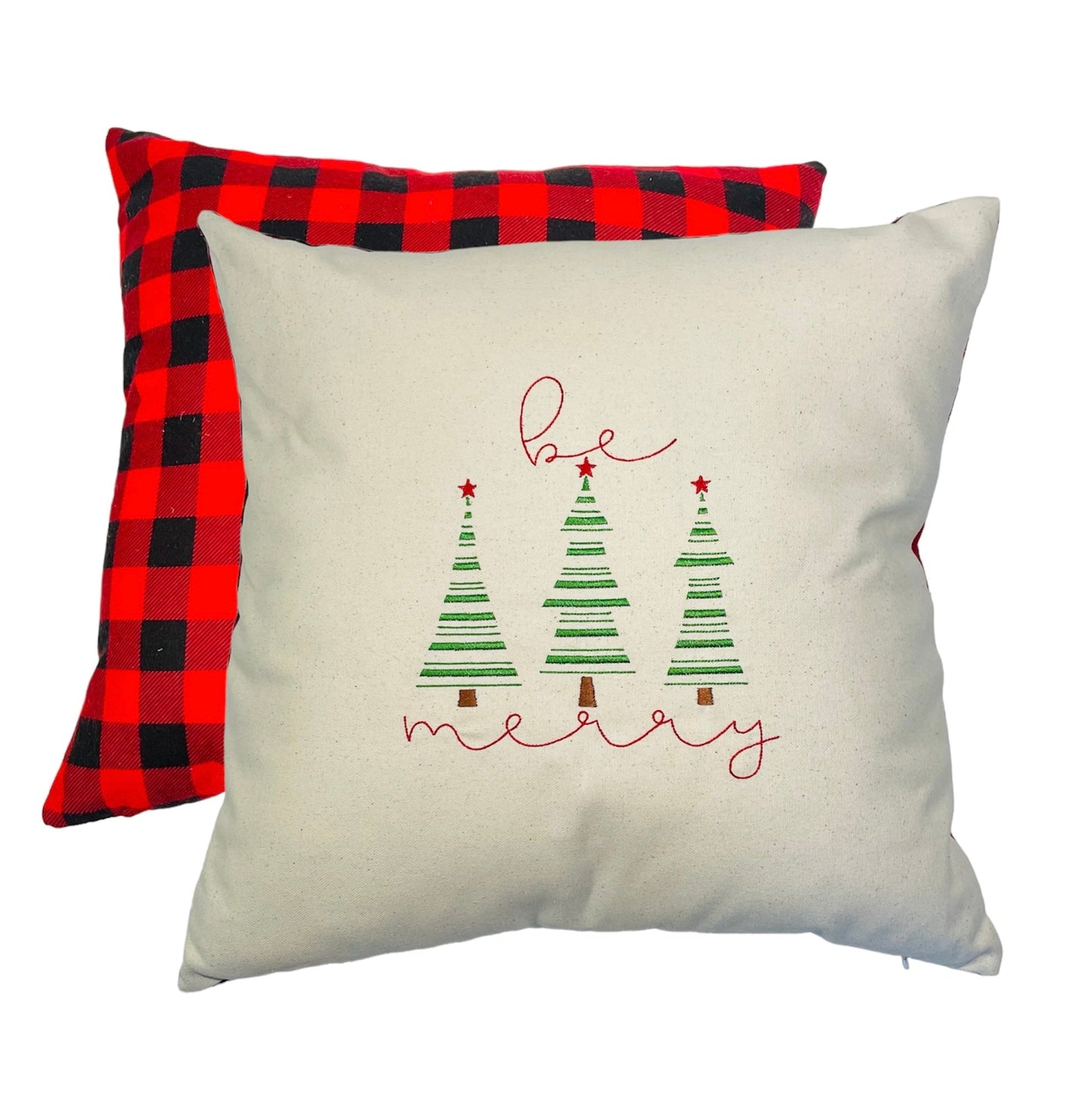 Square "Be Merry" Christmas Pillow 12x12