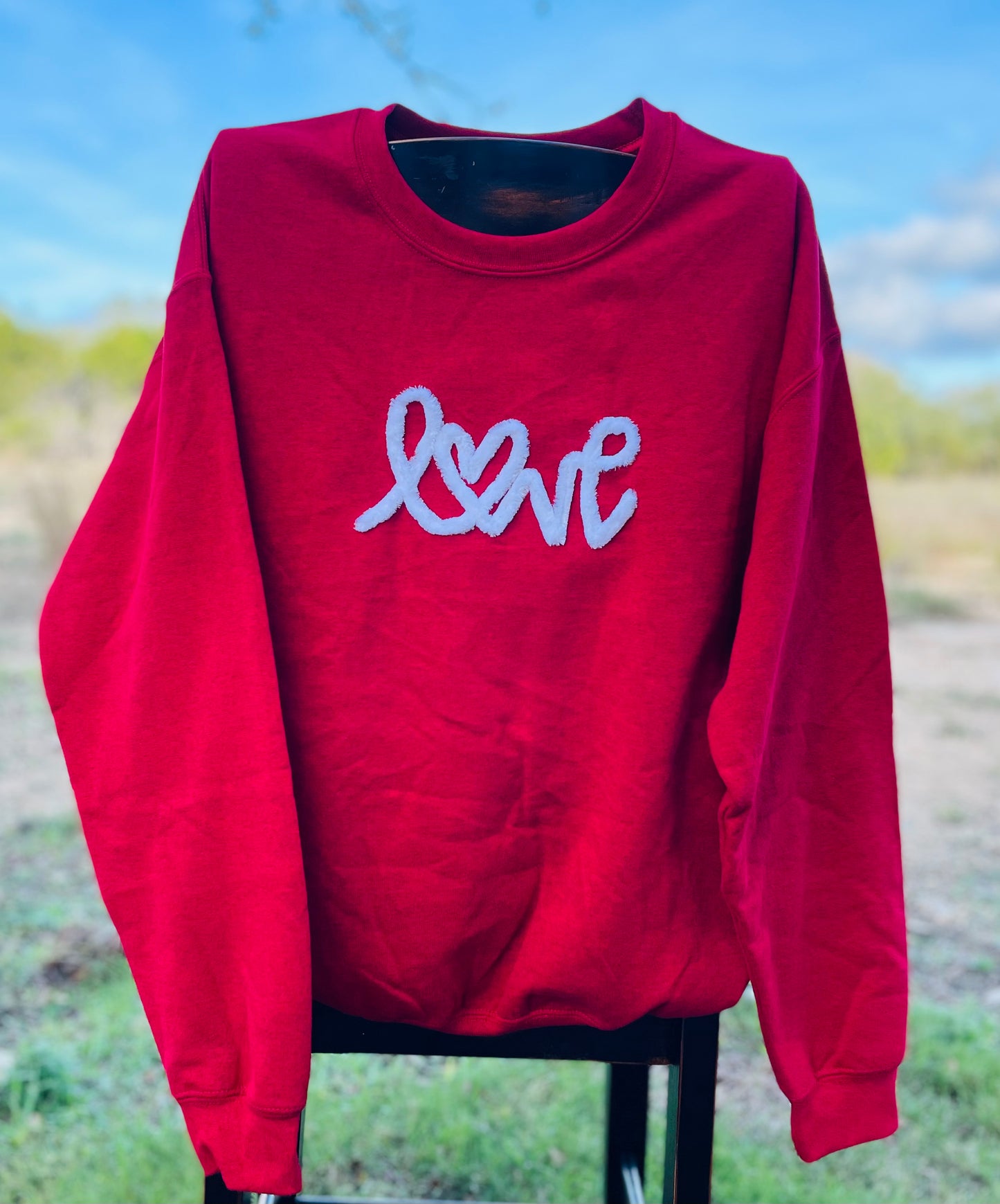 Chunky Yarn "Love" Sweatshirt