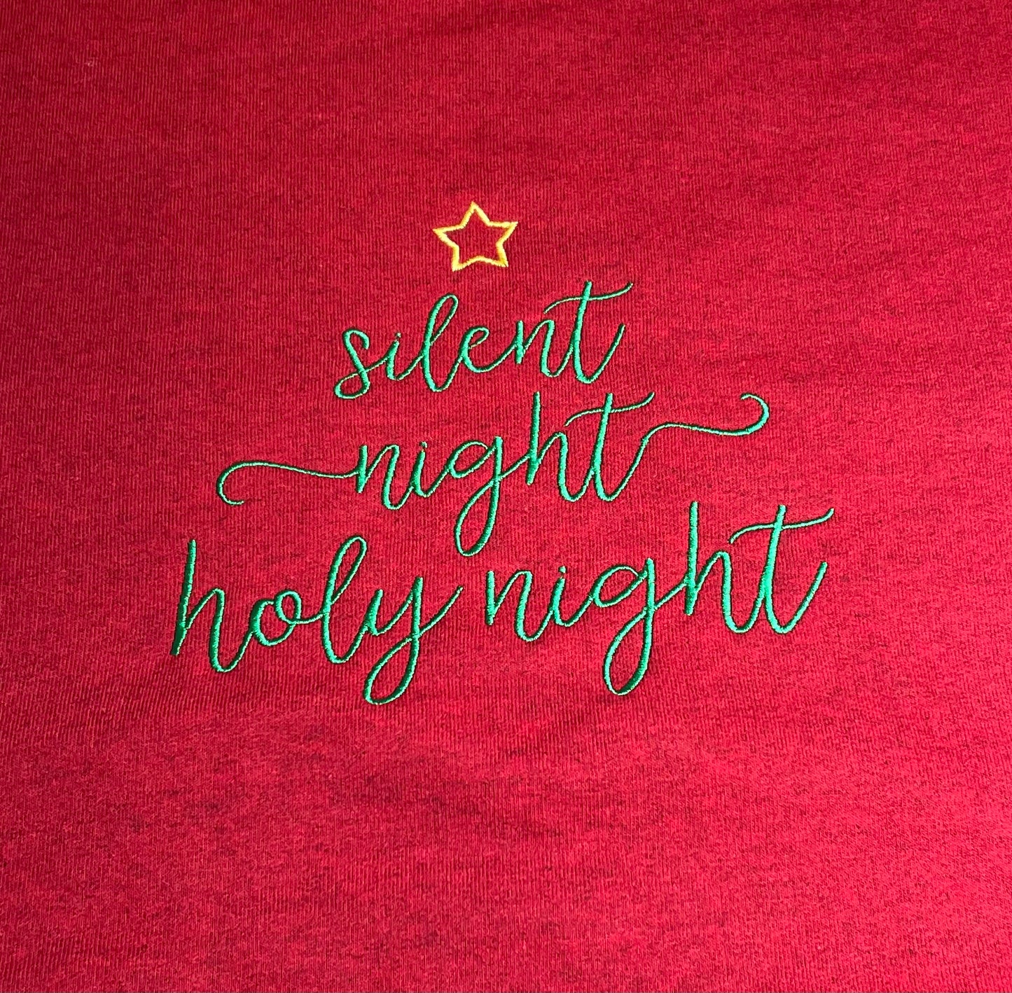 Embroidered “Silent Night" Sweatshirt