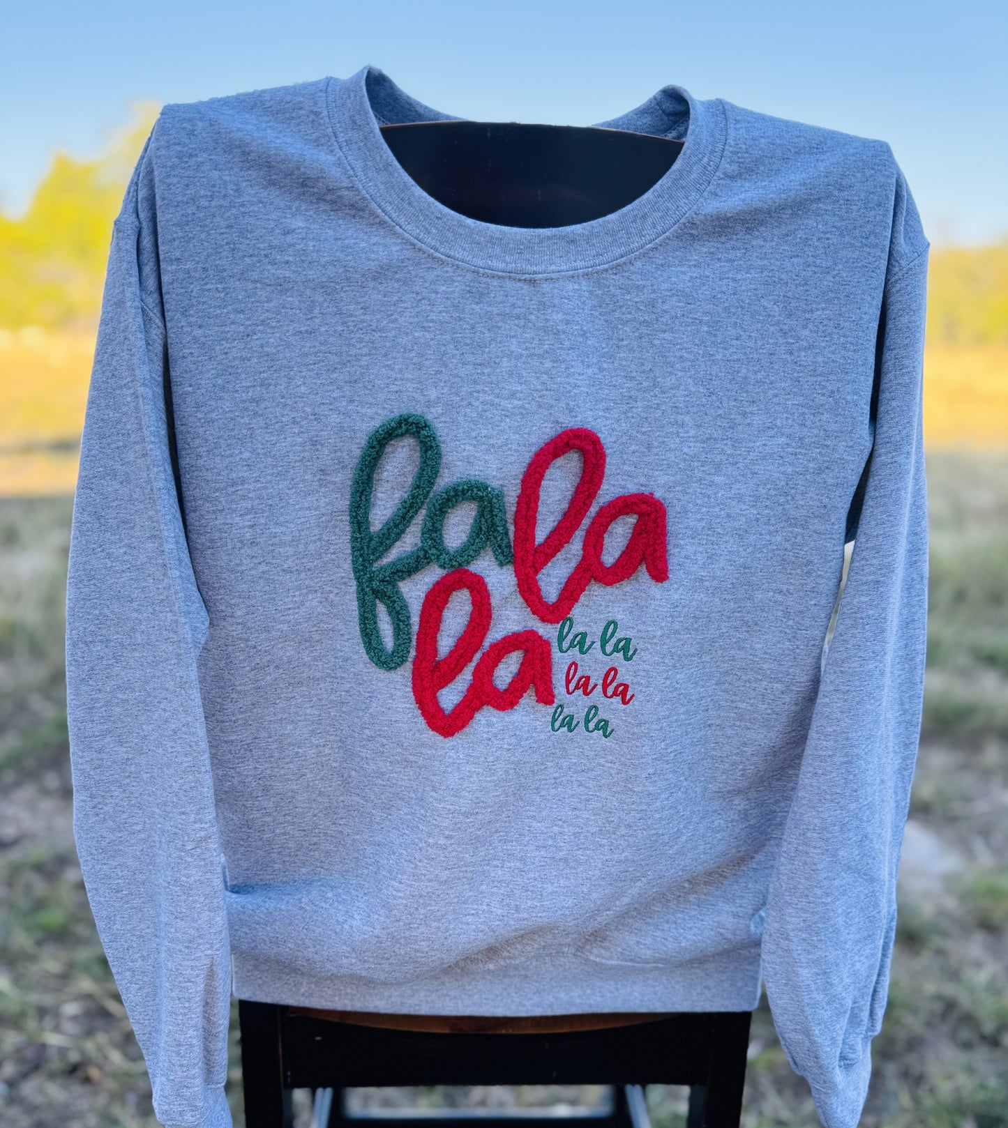 Chunky Yarn "Fa La La" Sweatshirt